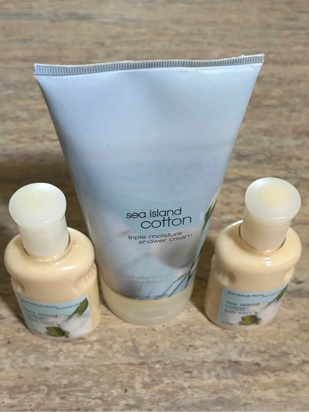 Bath & Body Works Discontinued Sea Island Cotton Body Lotions & Shower Cream Set